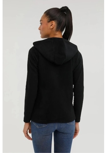 Lumberjack 7ct657 Wb Kadın Siyah Kapüşonlu Polar Ceket 101782303 Siyah