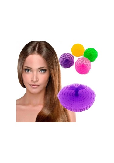 Adet Rastgele Renk Silikon Saç Derisi Masaj Şampuan Fırça Kafası Akupunktur Noktası Terapi Tarak Sağlık Banyo Spa Saç Yıkama Fırçası