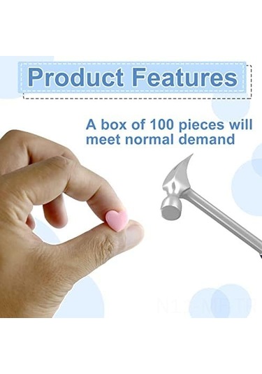 Mufunye 100 Adet Pembe 0.47 İnç Uçlu Pushpin - Yumuşak Tahta Duvar Panosu İçin Fotoğraf Kartpostal Harita Sabitleyici Ofis Ve Ev Dekorasyon Çivi