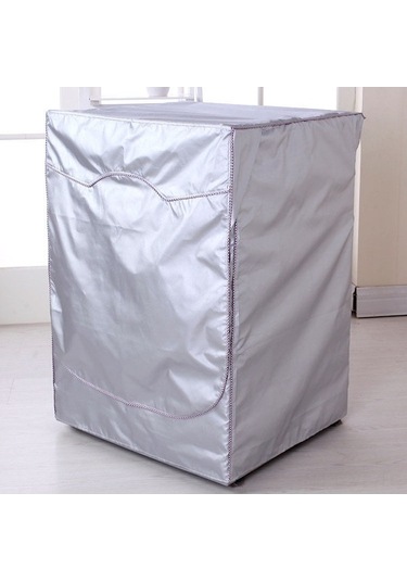 Geeksen 6-10 Kg Tam Otomatik Trommel Çamaşır Makinesi İçin Su Geçirmez Ve Güneş Tenkidi防尘罩 Gümüş