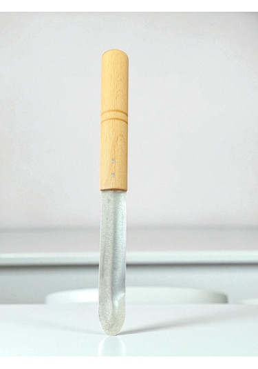 3'lü Set Ahşap Saplı Patlıcan & Kabak Dolma Oyacağı Paslanmaz Çel