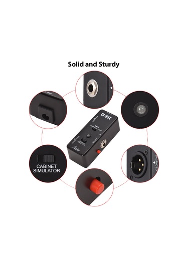 Rowin Di Kutusu Gitar Pedalı Mini Efekt Pedalı Di Kutusu Siyah
