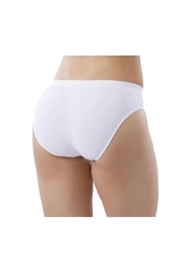 Beyaz Kadın Dikişsiz Külot Korse - 730 Beyaz