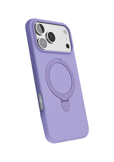 Newface Apple, Uyumlu iPhone 17 Pro Max Regal Magsafe Standlı Kapak - Lila