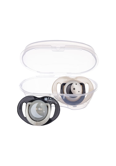 Mamajoo 6+ Ay Black & Pearl Gece Emzik 2'li Siyah