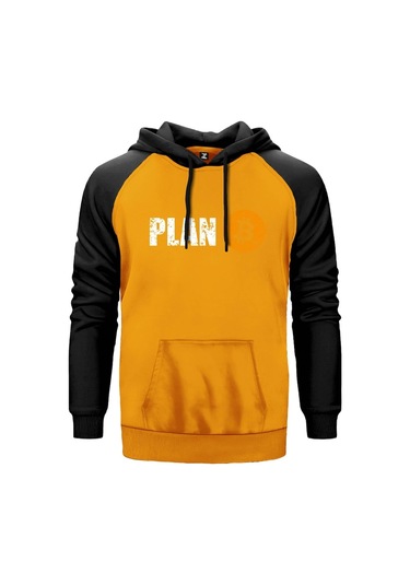 Kripto Para Plan B Sarı Reglan Kol Unisex Sweatshirt Hoodie Sarı
