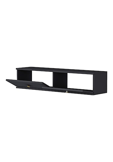 Tda1202a - Zuzu Duvara Montaj Tv Stand Antrasit-gold 120cm Antrasit / Koyu Gri