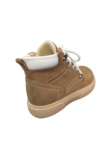 Ortopedikal1001 Ridente A Taba Süet Bebe Erkek Çocuk Bot % 100 Deri Fermuarlı Ve Bağcıklı A Taba