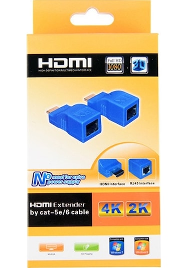 Ally  Hdmi Extender 4K 3D Rj45 Cat6 Ile 30M  Hdmi Uzatıcı