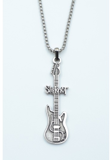 Slipknot Elektro Gitar Örme Zincir Kolye Altın