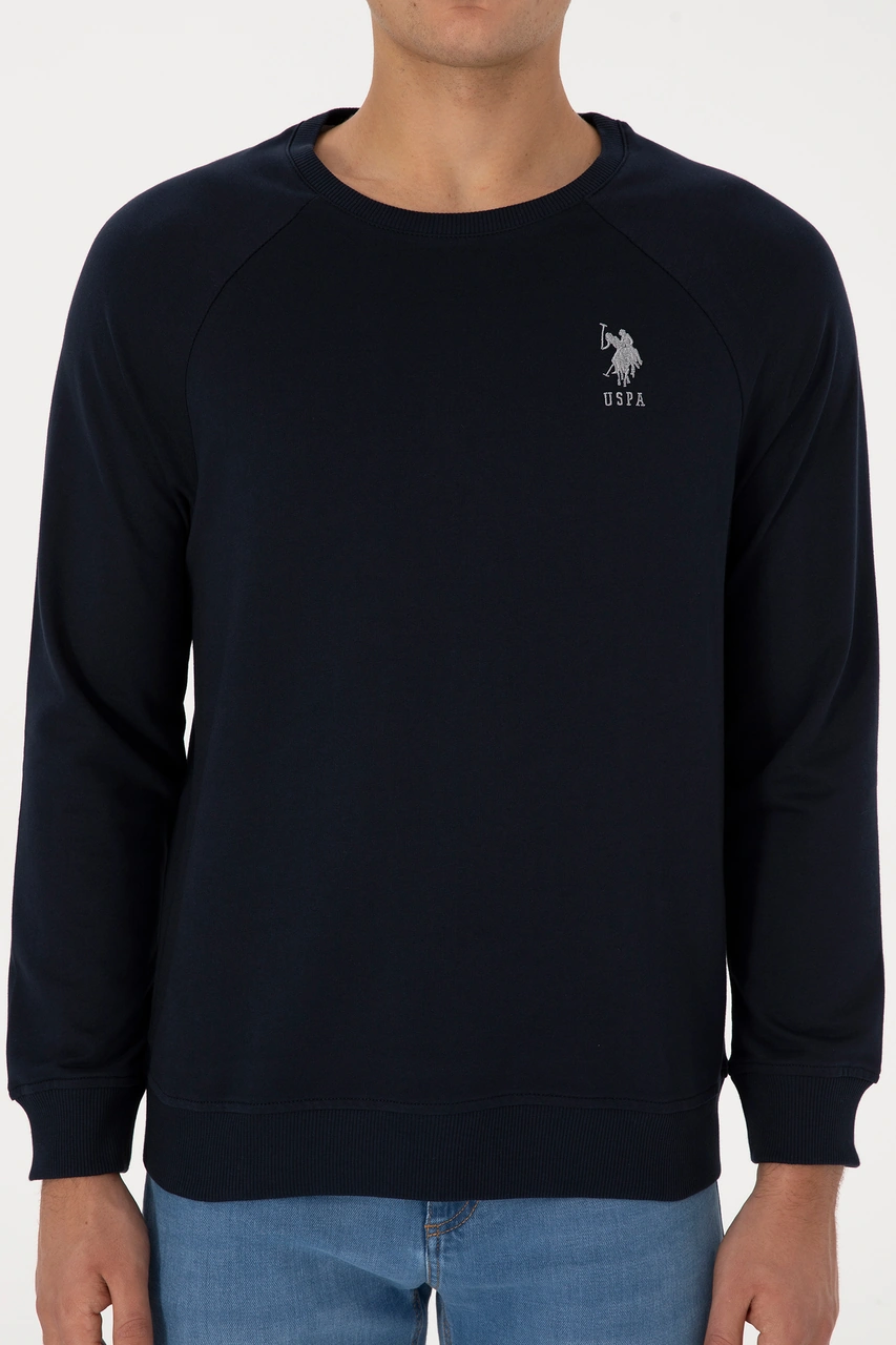 U.S. Polo Assn. Erkek Regular Fit Bisiklet Yaka Lacivert Basic Sweatshirt 50308103-VR033 U.S. Polo Assn. Erkek Regular Fit Bisiklet Yaka Lacivert Basic Sweatshirt 50308103-VR033