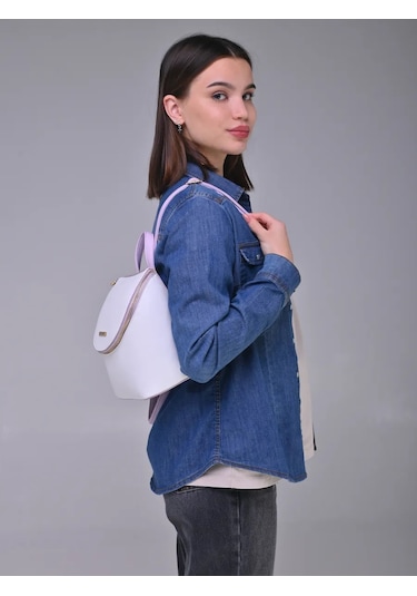 Daniele Patrici Şehir Tipi Deri Sırt Çantası 210533456 Violet