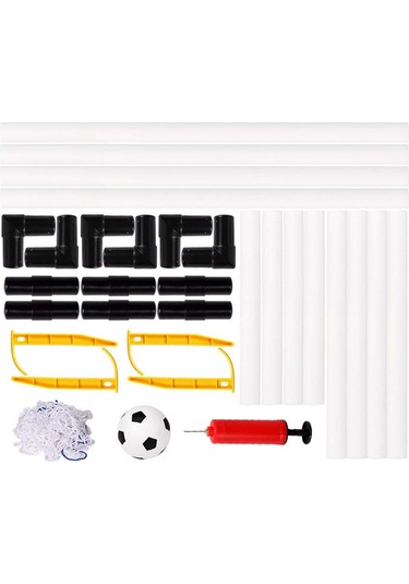 Homyl Çocuk Futbol Seti, Topu Ile Katlanabilir Ağı Uygulaması Beyaz