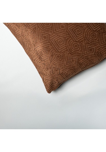 Sezyon Mira Desenli 45 45 Kahverengi Kırlent Kılfı Kahverengi