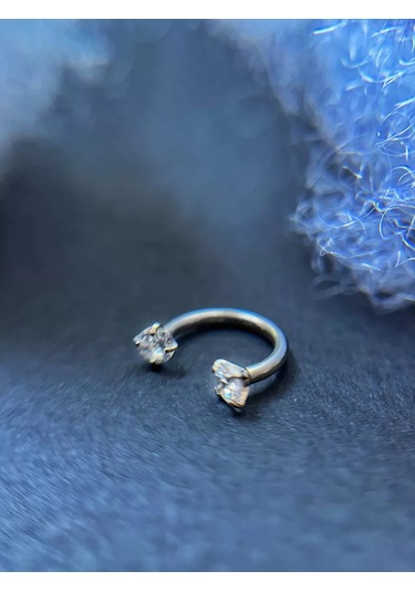 Hok's Love Burunseptum Septum Halkalı Daimi Piercing, Kulaksmile Uzdehka Kıkırdakçı. 173780655 Gri