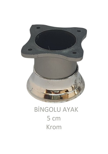 Bingolu Ayak, Plastik, 5 Cm Vidalar Dahil, Krom Krom