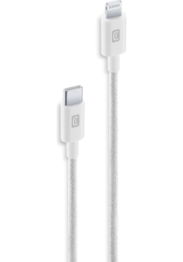 Cellularlıne Usb-c To Usb-c Örgü Dayanıklı 150 Cm Şarj Kablosu Beyaz