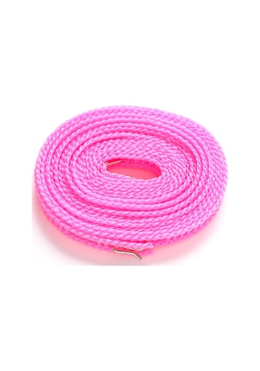 Teltree Rüzgar Geçirmez Ve Kaymaz Çamaşır İpi, 5-8 Metre Uzunluk, Seyahat Ve Açık Hava İçin Pratik Kurutma Çözümü Pembe