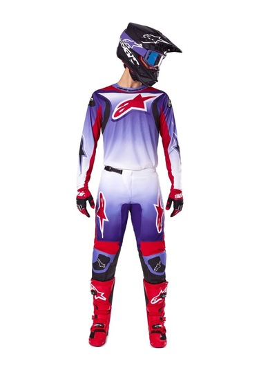 Alpinestars Fluid Wurx Kros Motosiklet Pantolonu Mavi Kırmızı