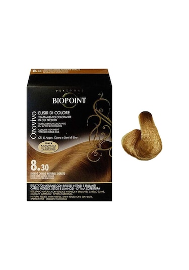Biopoint Orovivo Elisir Colore Saç Boyası 8.30 Natural Light Gold
