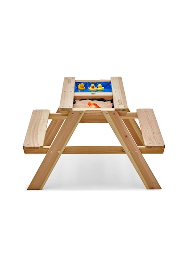 Plum Ahşap Kum Ve Su Piknik Masası Çok Renkli