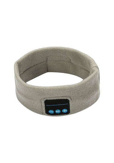 Geeroyoo Kablosuz Spor Baş Bandı - Bluetooth 5.0, 8 Saat Müzik Keyfi, Yıkanabilir Ve Rahat Uyku Kulaklığı Açık Gri