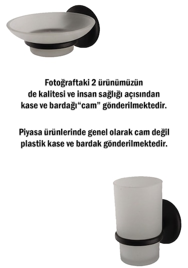 Gül 5 Li Ayna Seti Siyah Renk Siyah
