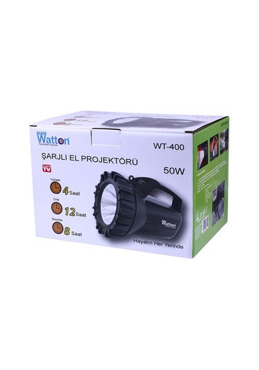 Watton Wt-400 50w Büyük Şarjlı El Feneri Projektör-6785