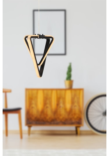 Begüsa Barış 3 Renk Ledli Tekli Avize Siyah