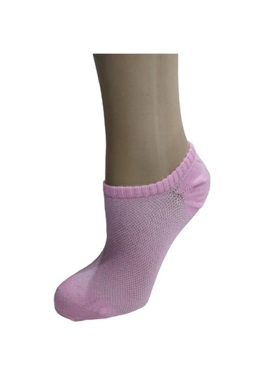 3'lü Pamuklu Kadın Patik Çorap-kırmızı Kırmızı