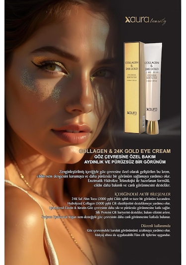 Xaura Global Collagen & 24k Gold Eye Cream 40 Ml