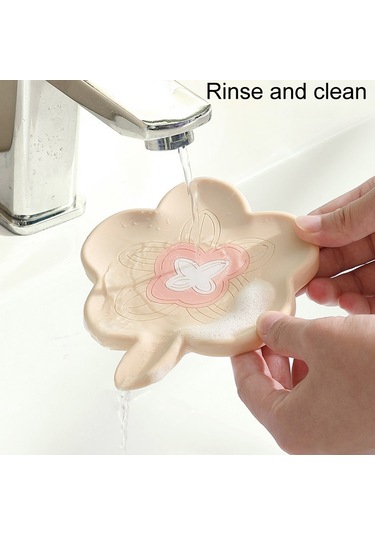 Banyo İnfüzyonlu Silikon Sabunluk Ev Tipi Kaymaz Sabun Drenaj Tutucu Yeşil