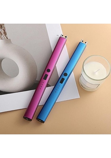 Pazly Rose Gold Darbe Ateşleyici, Çift Emniyet Anahtarlı, Alevsiz, Rüzgar Geçirmez, Usb Şarj Edilebilir, Mutfak Ve Kamp İçin Uygun Çok Renkli