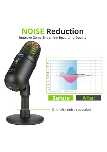 Profesyonel Kardioid Rgb Oyuncu Stüdyo Kablolu Podcast Mikrofonu