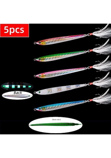 Tongxida 5/10 Adet Metal Balik Lures Yavaş Döküm Kaşek Jig Seti 10 Cs D 17g Su Balıkçılığı İçin