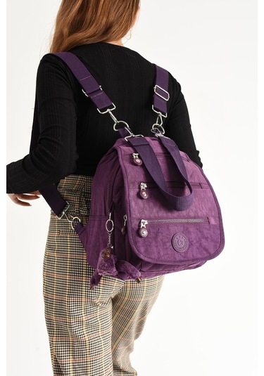 Ultra Hafif Kadın Sırt Ve El Çantası Mor Model: 571-5a - Mor