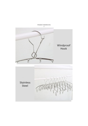 Ulzyvf 10'lu Paslanmaz Çelik Çamaşır Askısı - İç Çamaşır, Çorap, Bebek Kıyafetleri İçin Dayanıklı Gümüş Gümüş