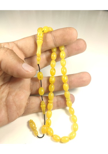 Başka Yerde Yok Abdullah Başkale Usta Eseri Bilek Boy Çift Cila Sıkma Kehribar Sertifikalı 5883