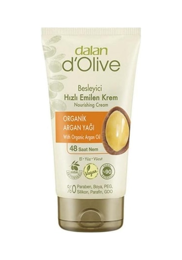 D Olive Organik Argan Yağı Besleyici Hızlı Emilen Krem 60 Ml