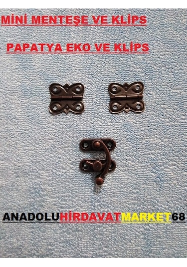 Dekoratif Mini Tavla ve Kutu Menteşe Tavla Klips Oksit Renk 1 Ade N11.532