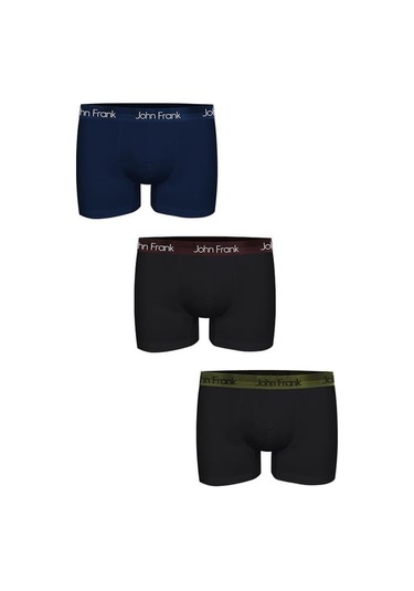John Frank Premium 3'lü Erkek Boxer Jf3bpb04 Çok Renkli