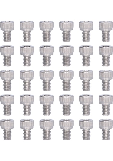 30 Adet M6x8 İç Altıgen Vida Kaiyi Standart