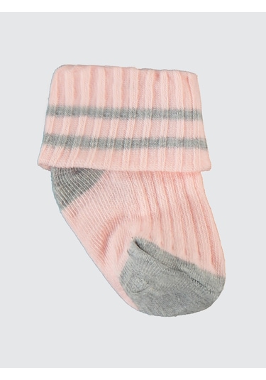 Civil Baby Kız Bebek 3'lü Çorap Set 0-24 Ay Pembe Pembe