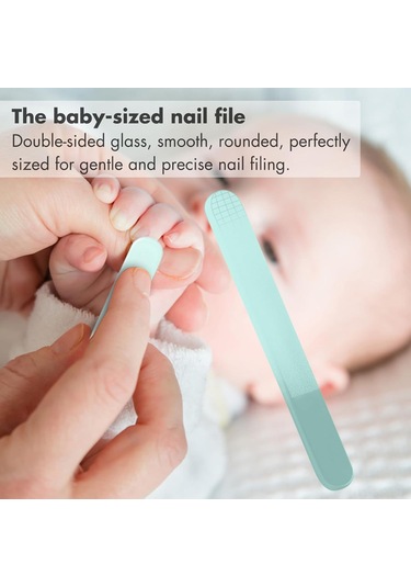 Springsun Yeni Doğanlar İçin 4'lü Bebek Tırnak Bakımı Seti - Tırnak Kırıcı, Makas, File Ve Çeneği İle Güvenli Tırnak Bakımı - Yeşil