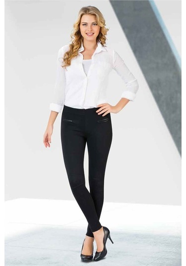 Besttrend Kadın Çelik Örme Cepli Pantolon Tayt (153)