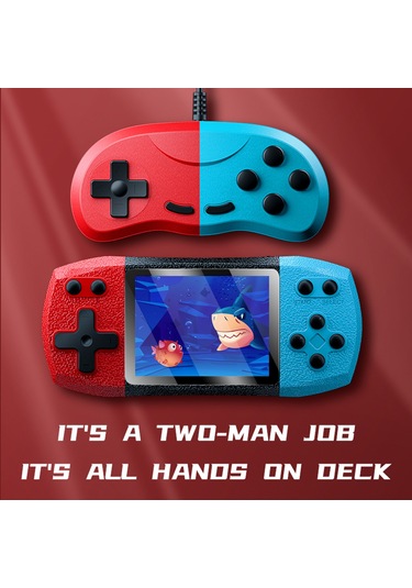 Vkemall G620 El Tipi Oyun Konsolu 3.0 İnç Renkli Ekran 620 Eski Oyun Av Bağlantı Desteği Kumanda İle Kırmızı-sarı