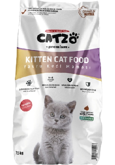 Catzo Tavuklu Yavru Kedi Maması 15 KG