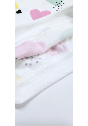 Kalpli Kız Çocuk Pijama Takım KREM Krem