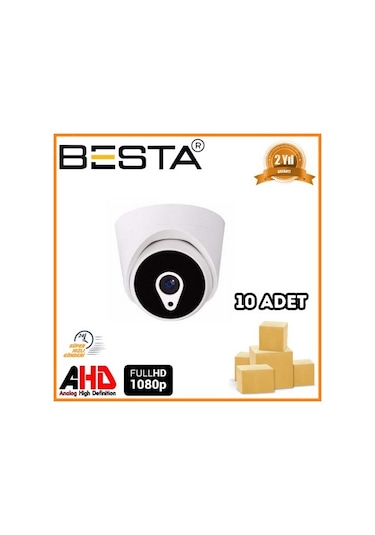 2 1080p 6 Atom Led Dome Ahd Güvenlik Kamerası 10 Adet Koli