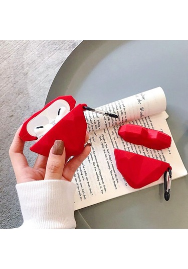 E2M Airpods Pro Uyumlu Kılıf Origami Kalp Kırmızı